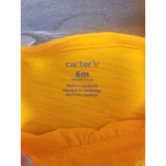 Carters 6M Yellow Tank Top With Crochet Lace Detail - Picture 2 of 3